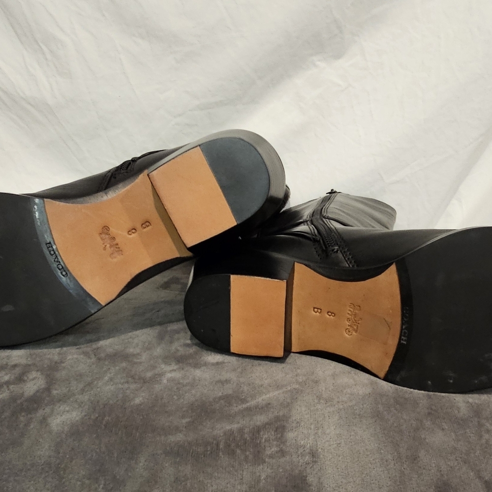 *NWOB* Coach Black Leather Boots (Never Worn) - Picture 11 of 16